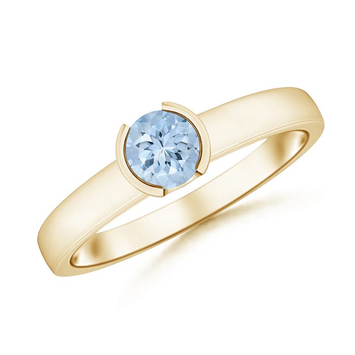 AA - Aquamarine / 0.4 CT / 14 KT Yellow Gold