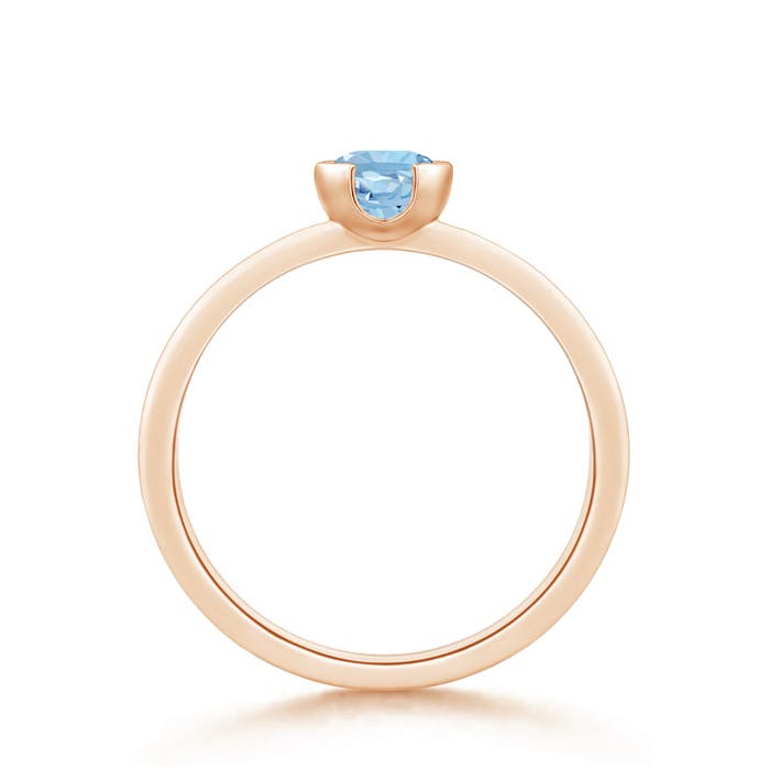 AAA - Aquamarine / 0.4 CT / 14 KT Rose Gold