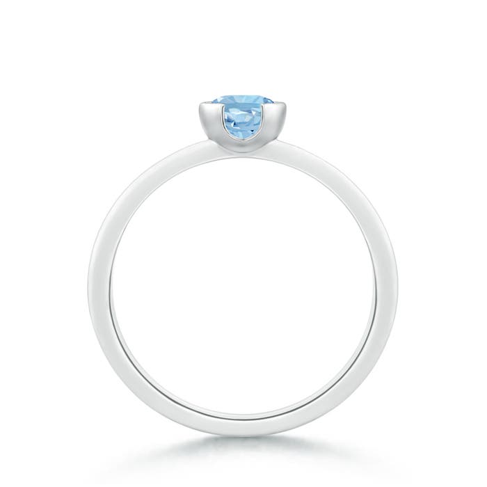 AAA - Aquamarine / 0.4 CT / 14 KT White Gold