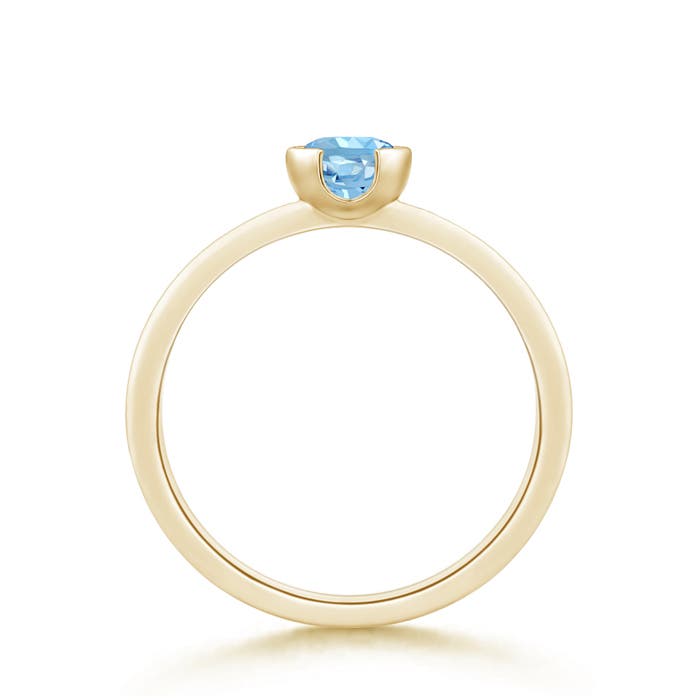 AAAA - Aquamarine / 0.4 CT / 14 KT Yellow Gold