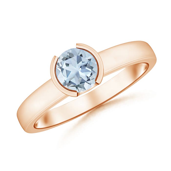 A - Aquamarine / 0.72 CT / 14 KT Rose Gold