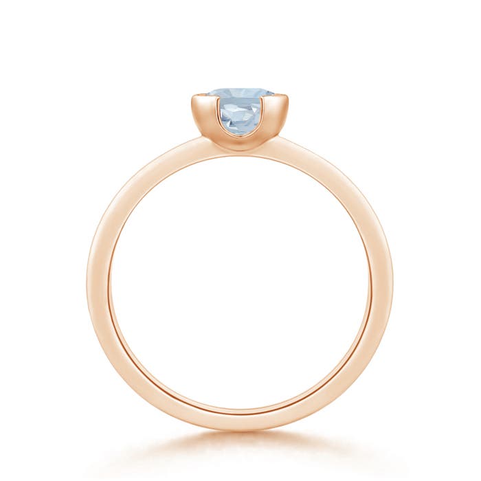 A - Aquamarine / 0.72 CT / 14 KT Rose Gold