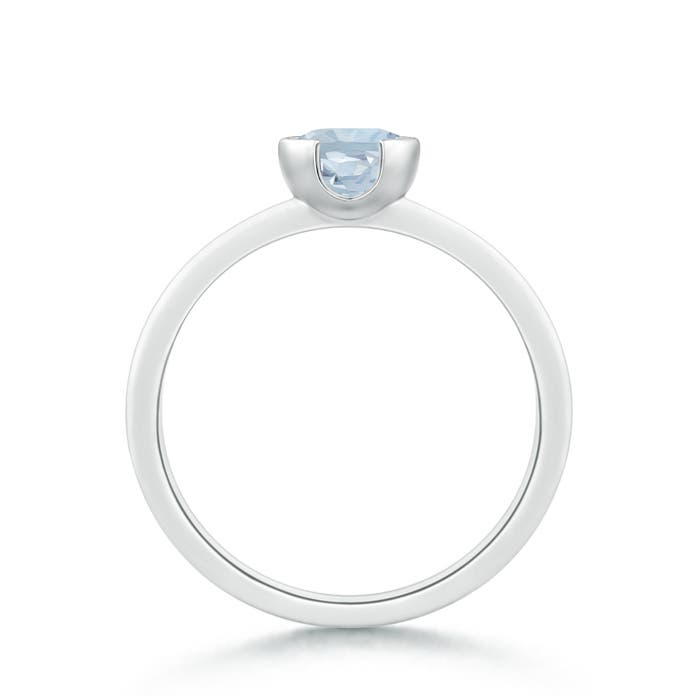 A - Aquamarine / 0.72 CT / 14 KT White Gold