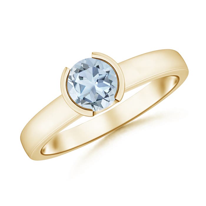 A - Aquamarine / 0.72 CT / 14 KT Yellow Gold