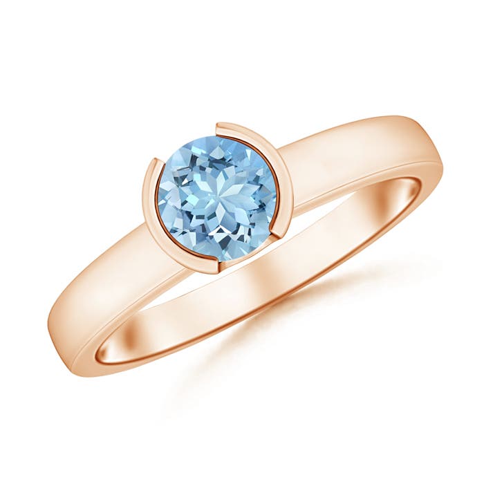 AAAA - Aquamarine / 0.72 CT / 14 KT Rose Gold