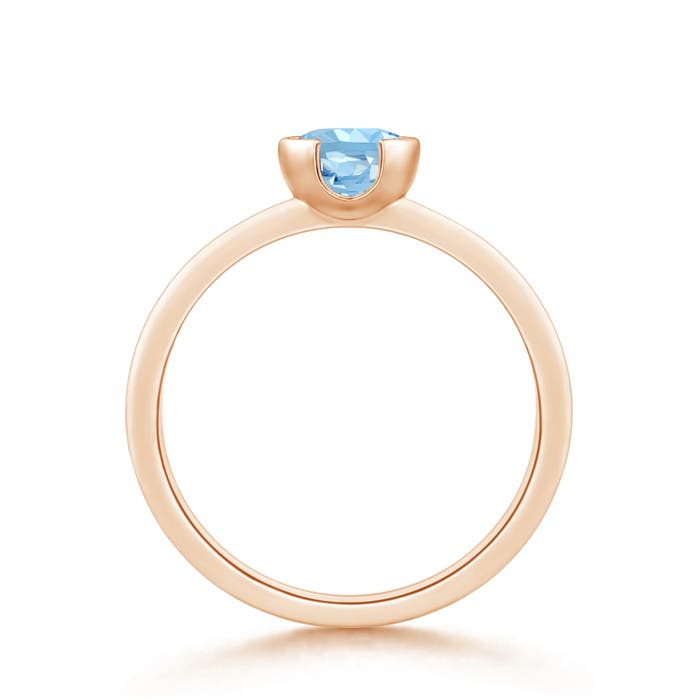 AAAA - Aquamarine / 0.72 CT / 14 KT Rose Gold