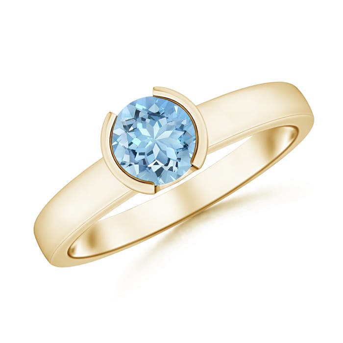 AAAA - Aquamarine / 0.72 CT / 14 KT Yellow Gold