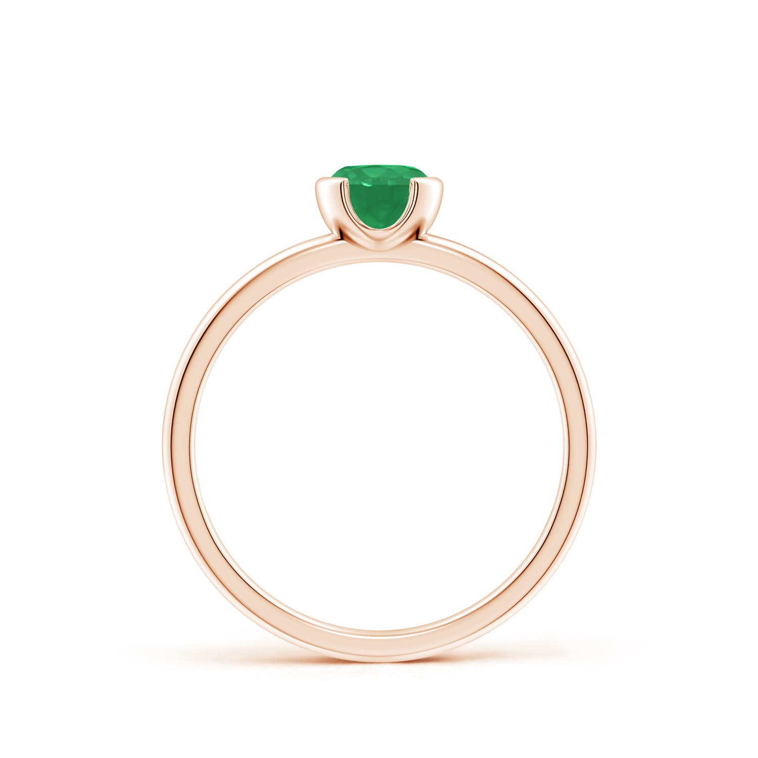 A - Emerald / 0.45 CT / 14 KT Rose Gold