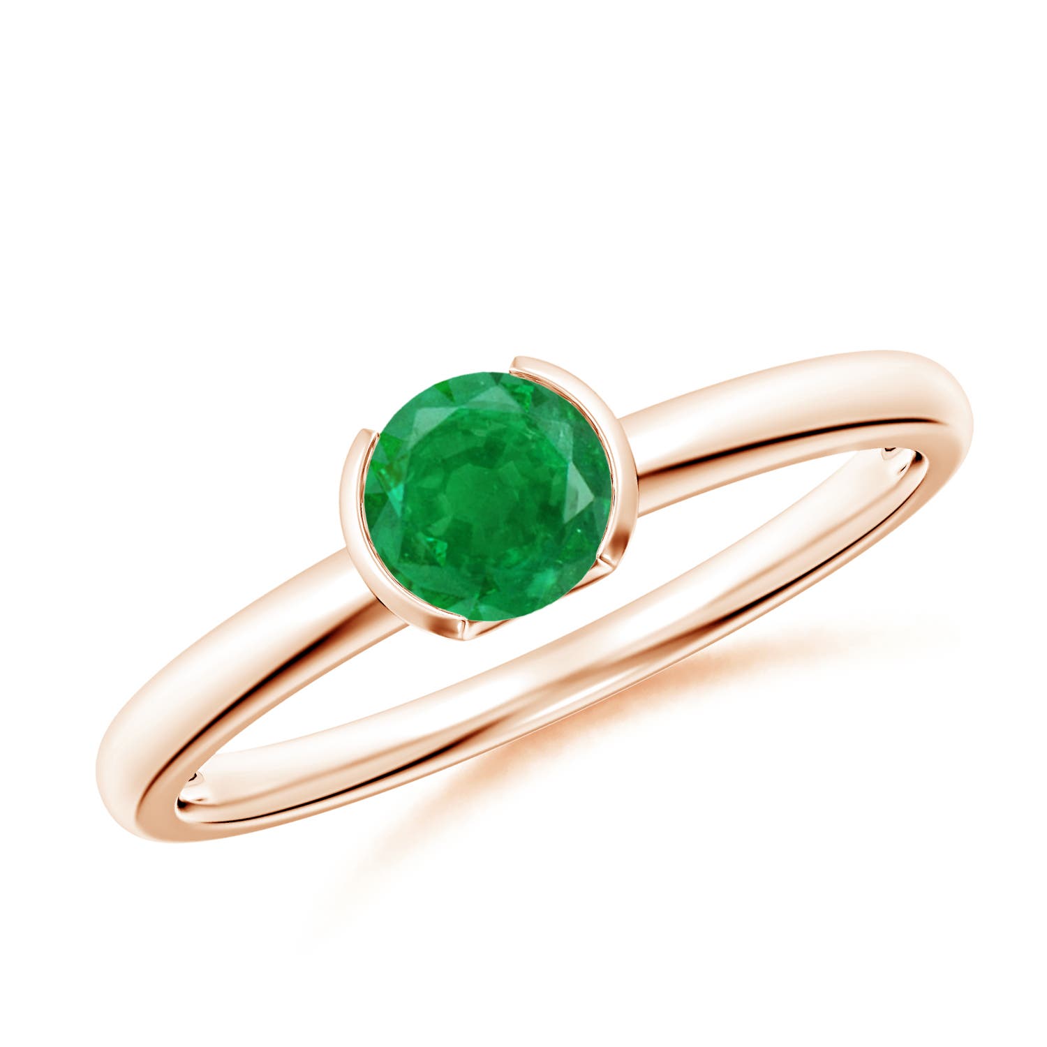 AA - Emerald / 0.45 CT / 14 KT Rose Gold