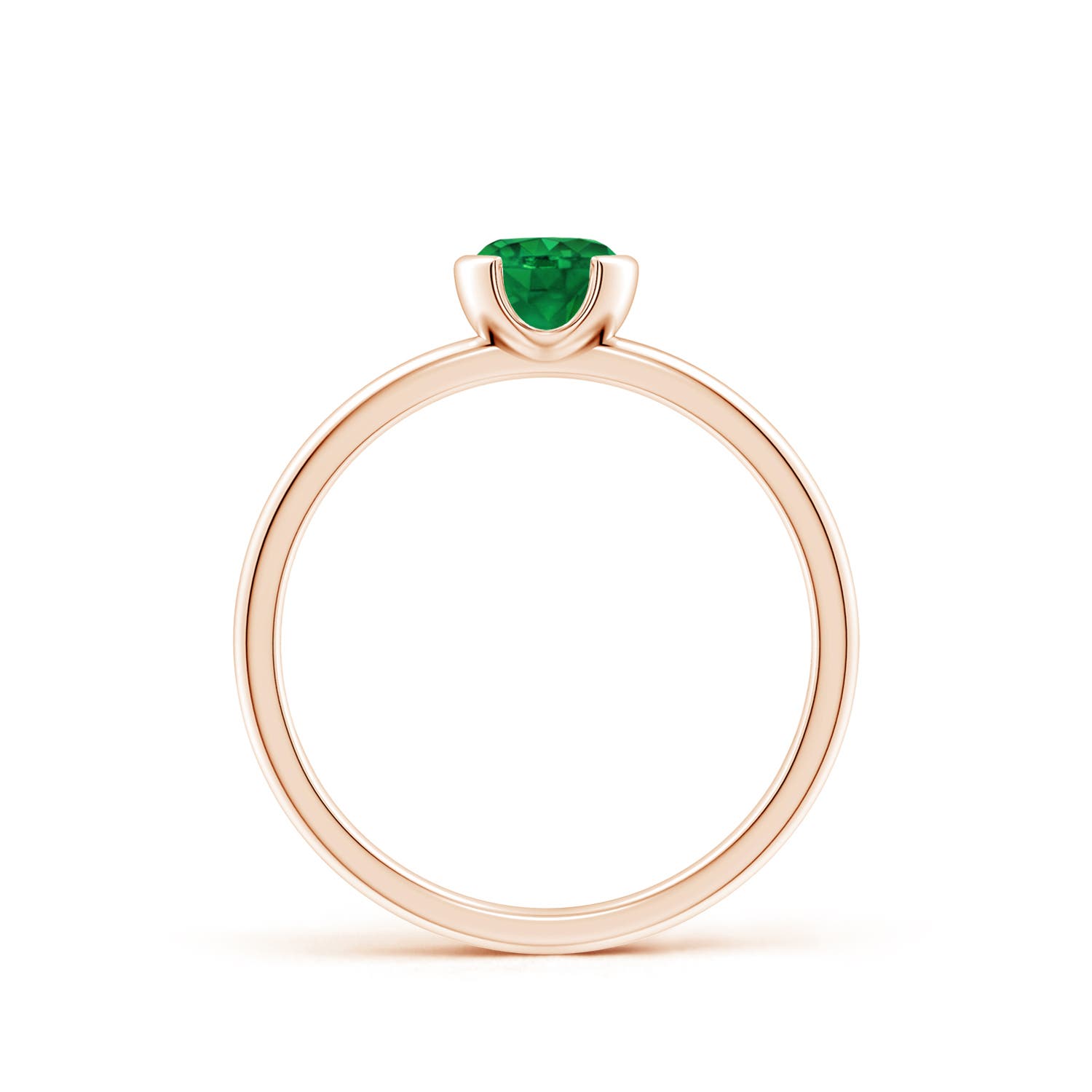 AAA - Emerald / 0.45 CT / 14 KT Rose Gold