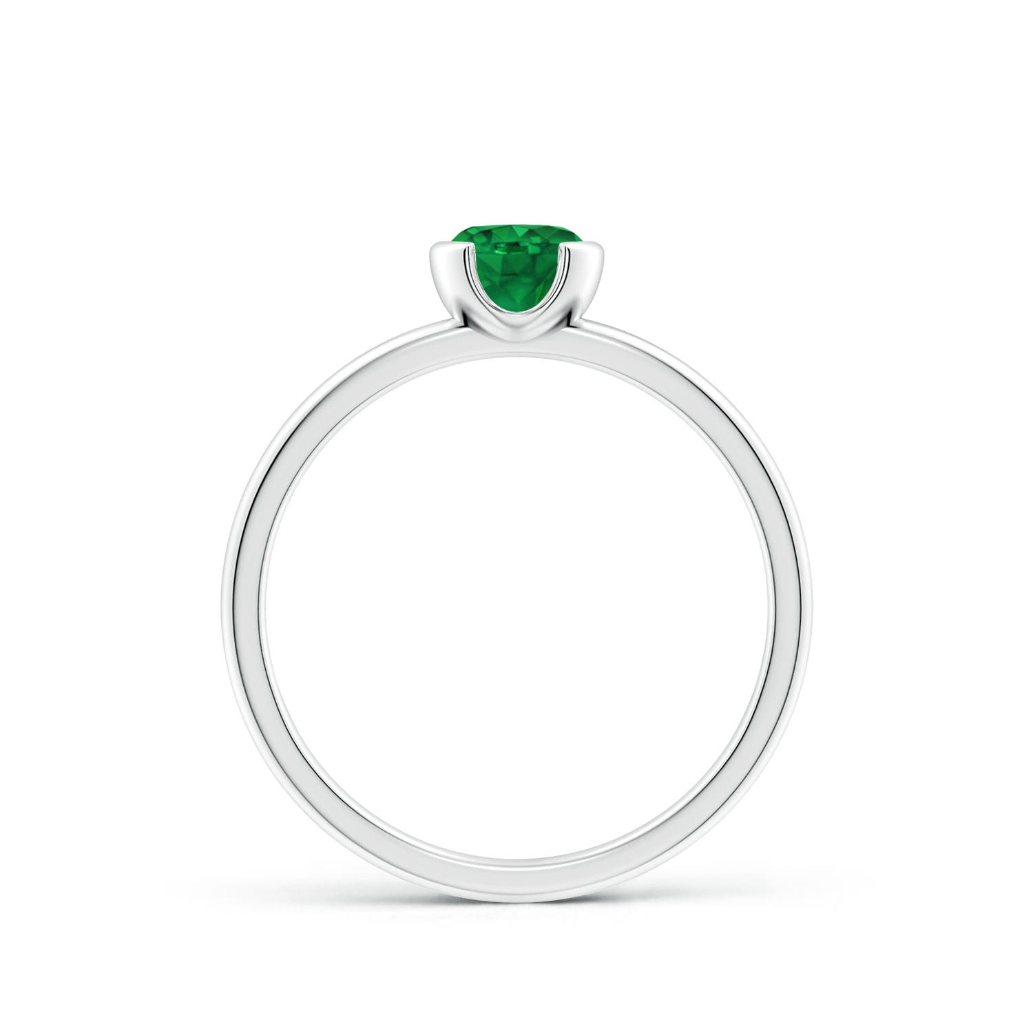 AAA - Emerald / 0.45 CT / 14 KT White Gold