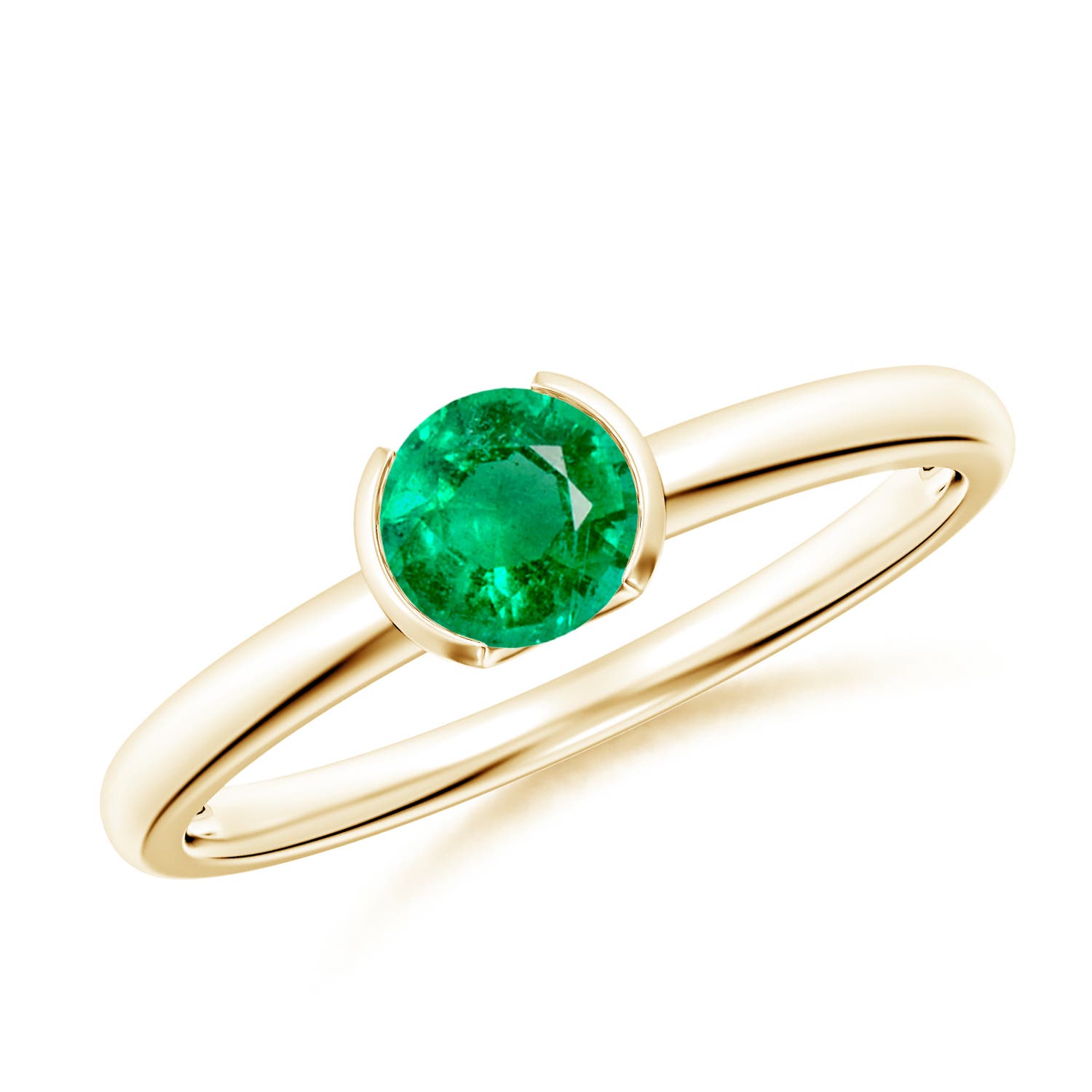 AAA - Emerald / 0.45 CT / 14 KT Yellow Gold