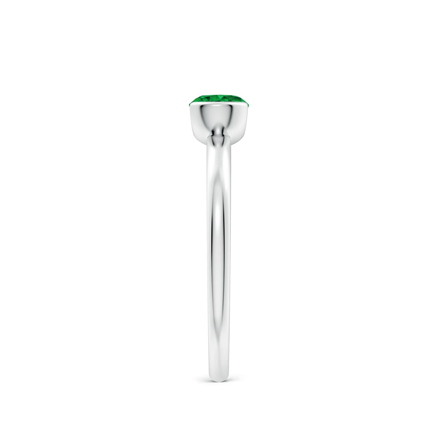 Premium - Lab-Grown Emerald / 0.45 CT / 14 KT White Gold