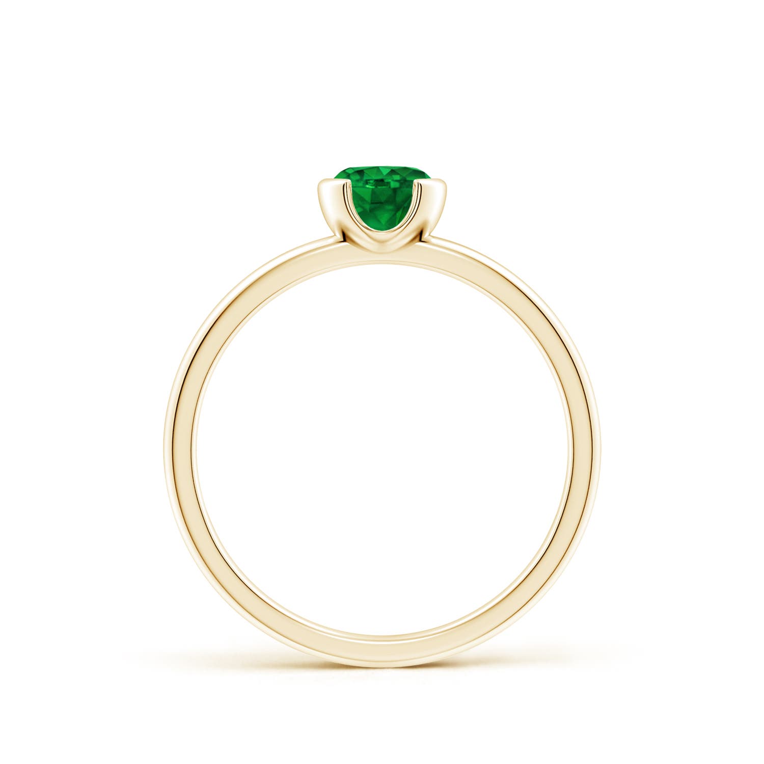 Premium - Lab-Grown Emerald / 0.45 CT / 14 KT Yellow Gold