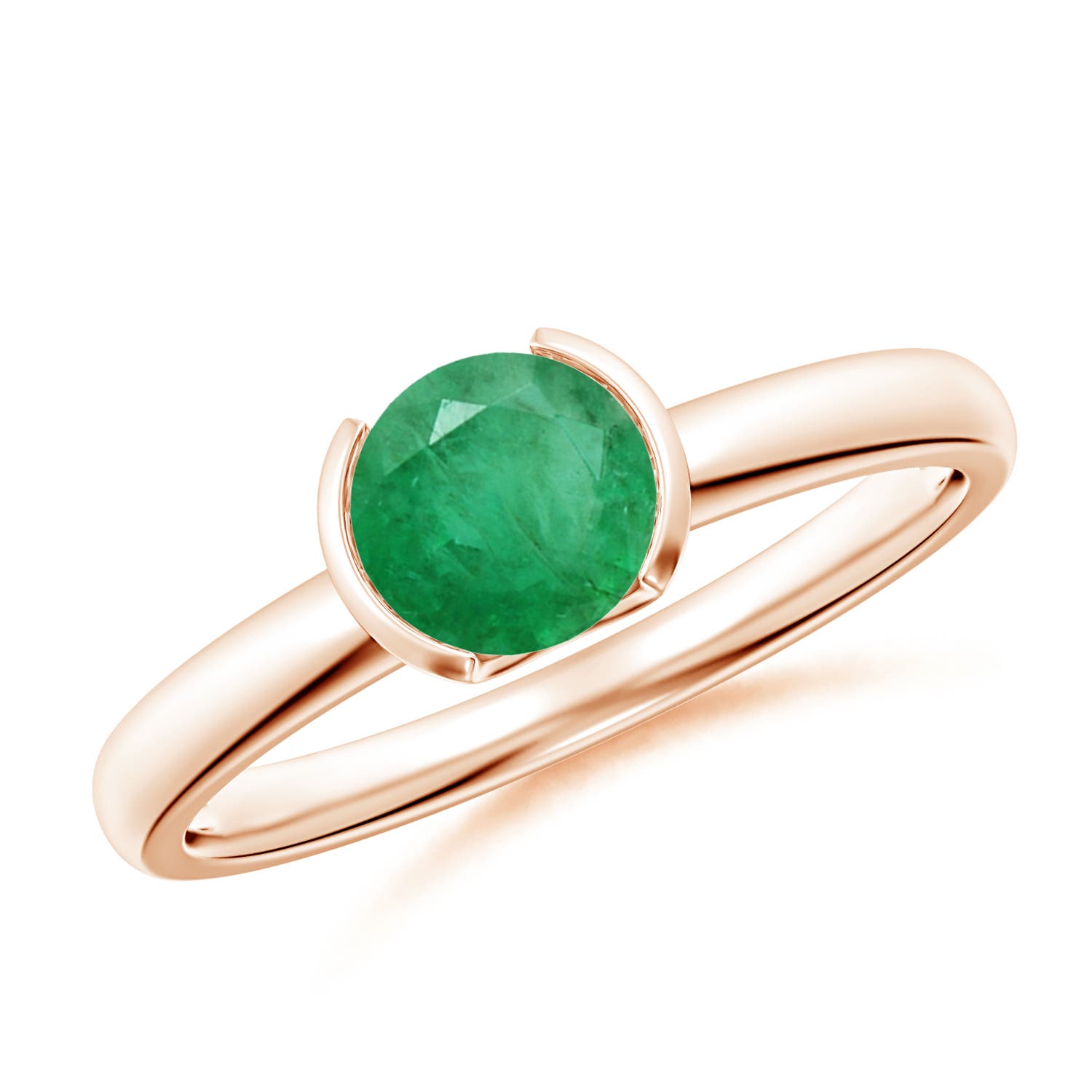 A - Emerald / 0.75 CT / 14 KT Rose Gold