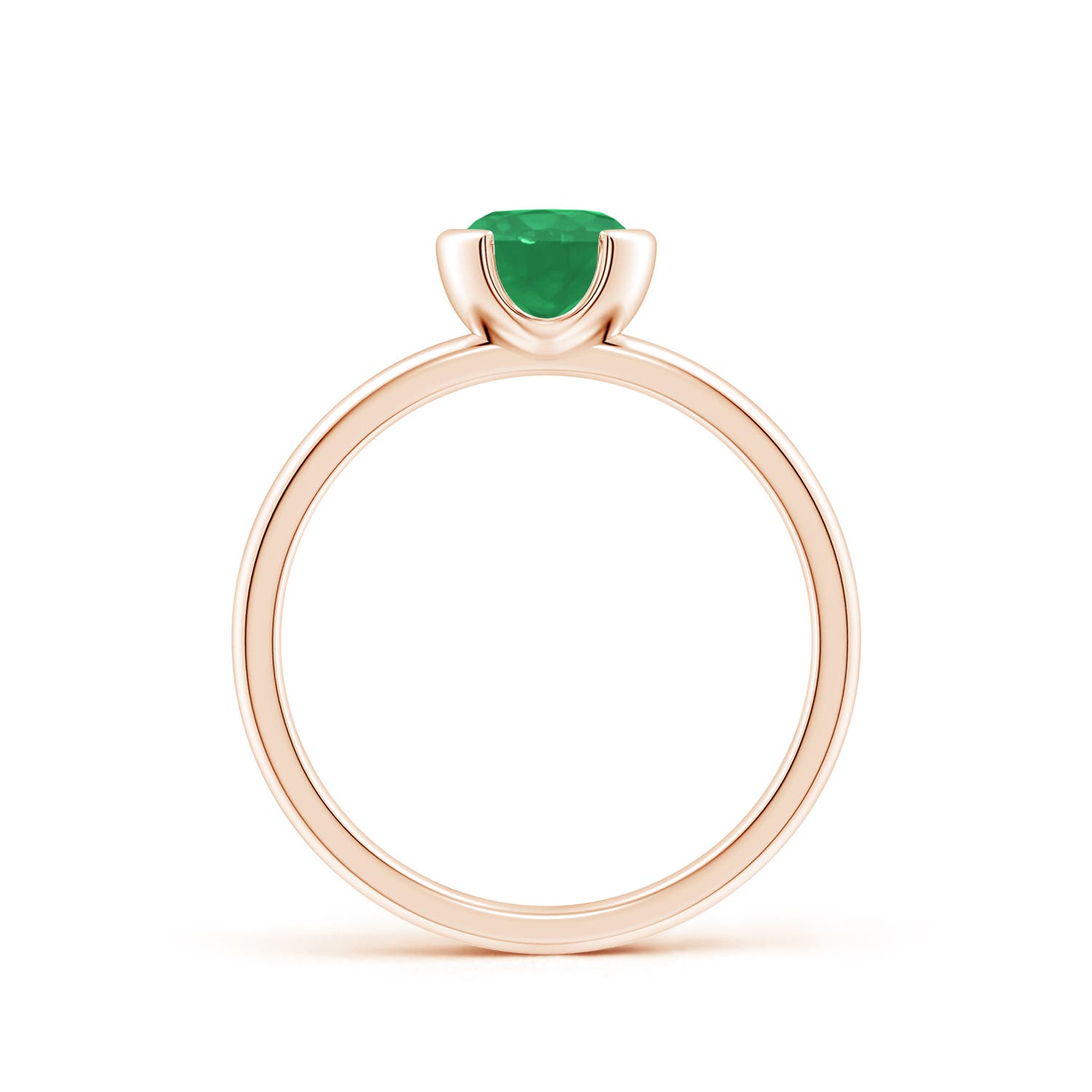 A - Emerald / 0.75 CT / 14 KT Rose Gold