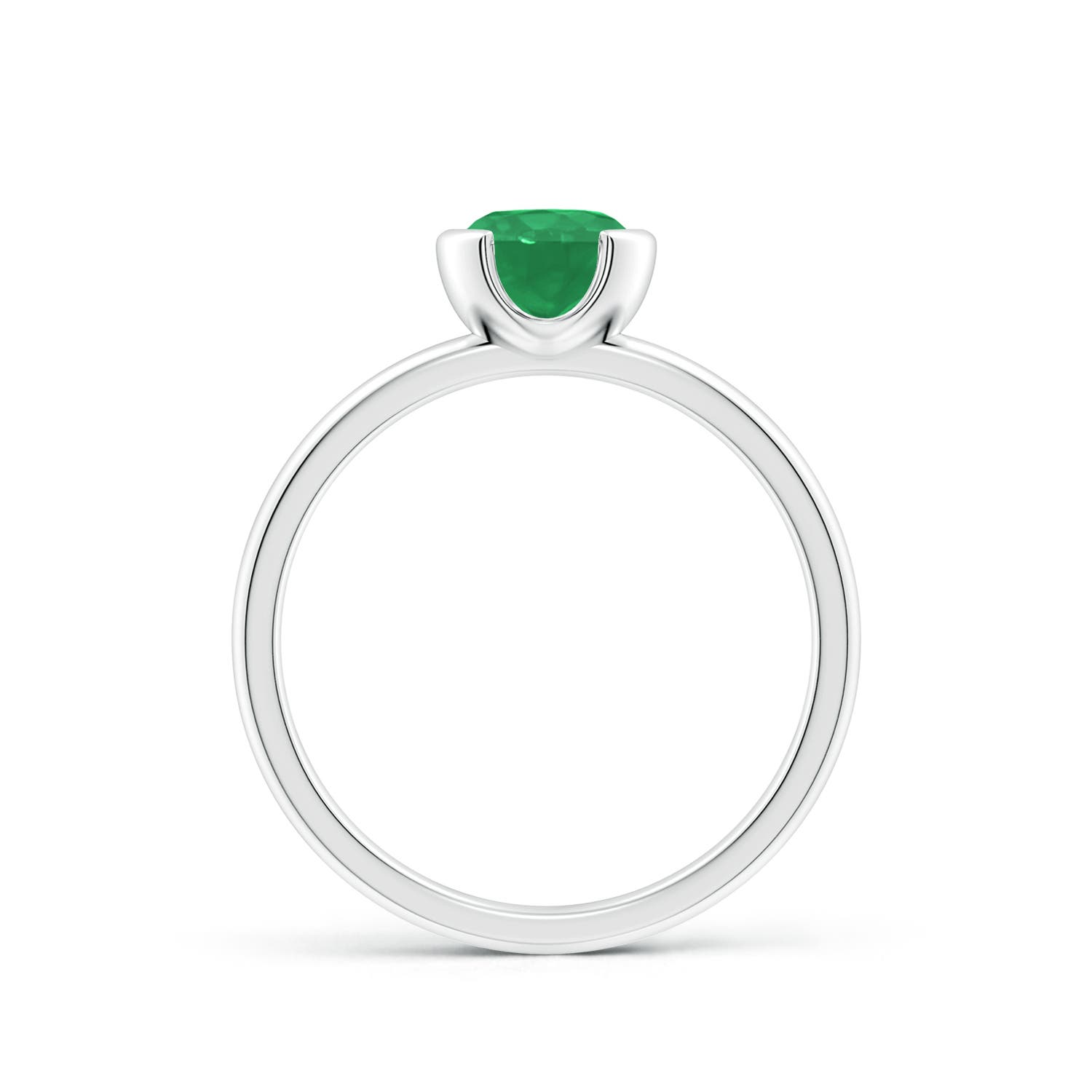 A - Emerald / 0.75 CT / 14 KT White Gold