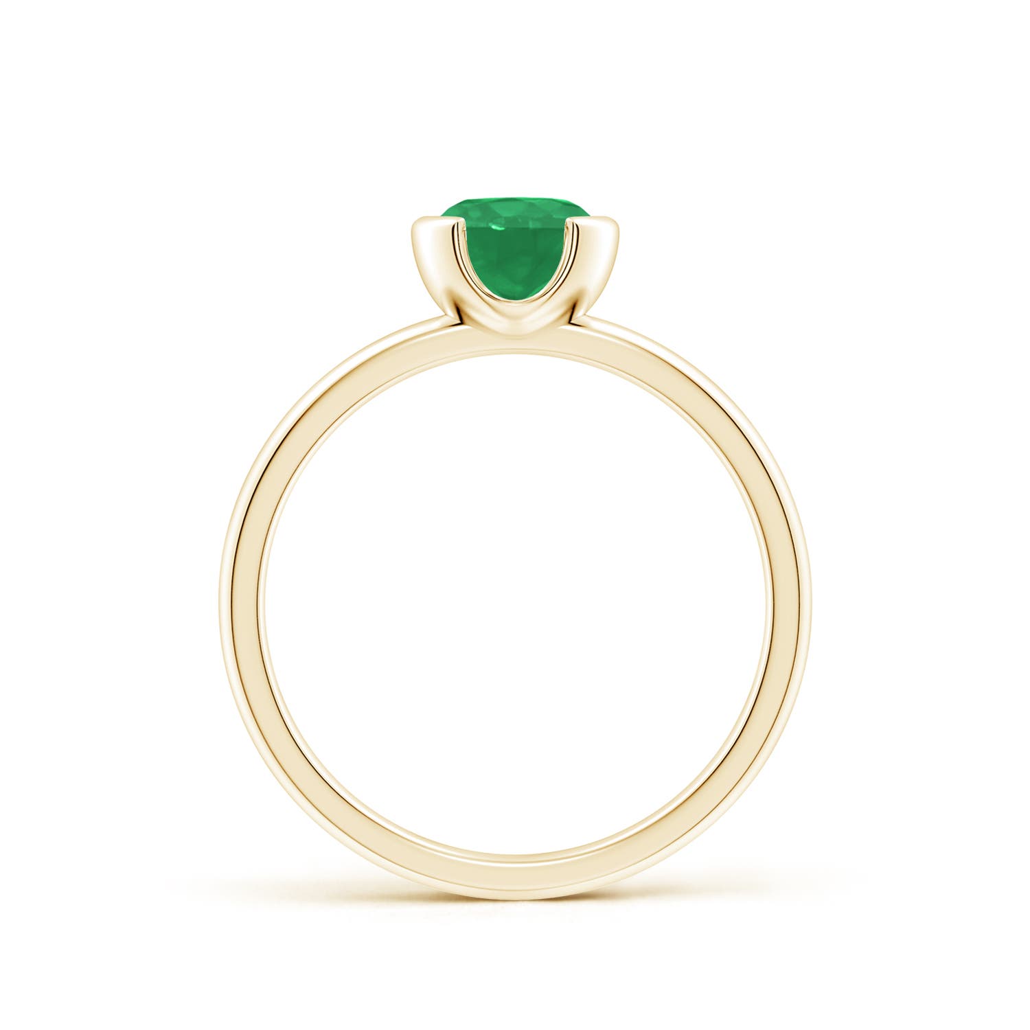 A - Emerald / 0.75 CT / 14 KT Yellow Gold