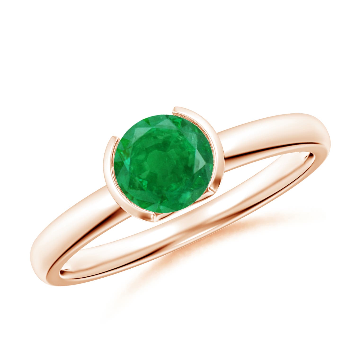 AA - Emerald / 0.75 CT / 14 KT Rose Gold