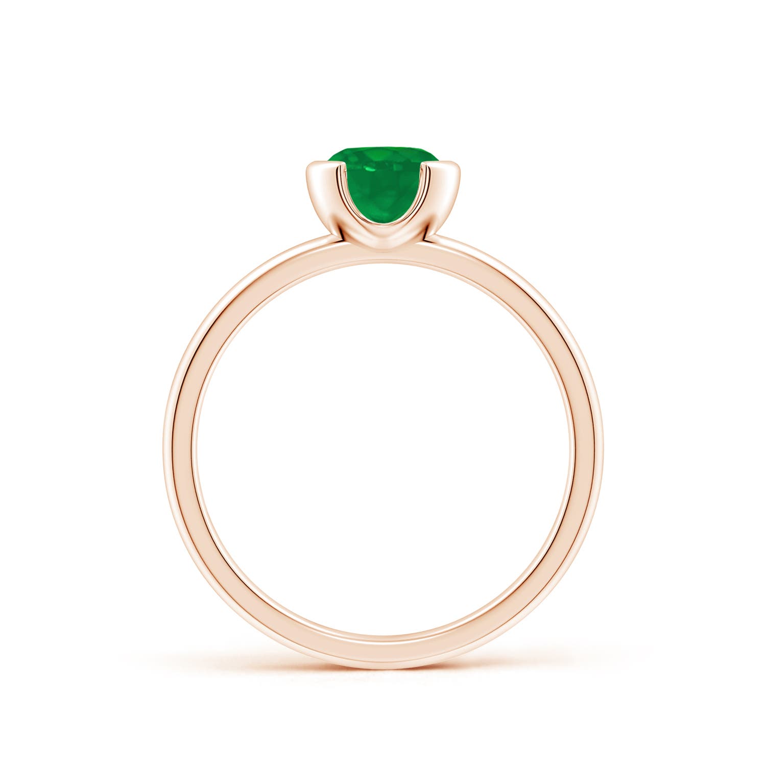 AA - Emerald / 0.75 CT / 14 KT Rose Gold