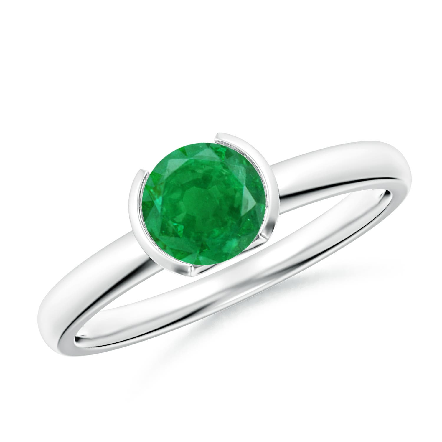 AA - Emerald / 0.75 CT / 14 KT White Gold