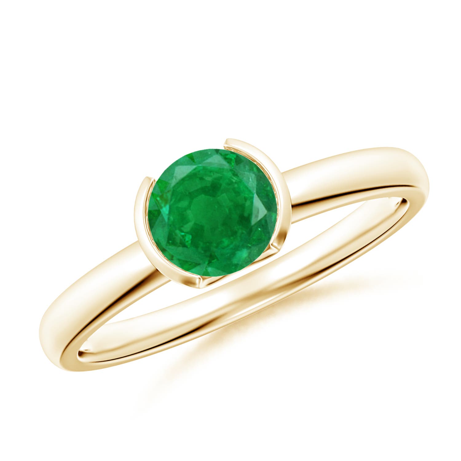 AA - Emerald / 0.75 CT / 14 KT Yellow Gold