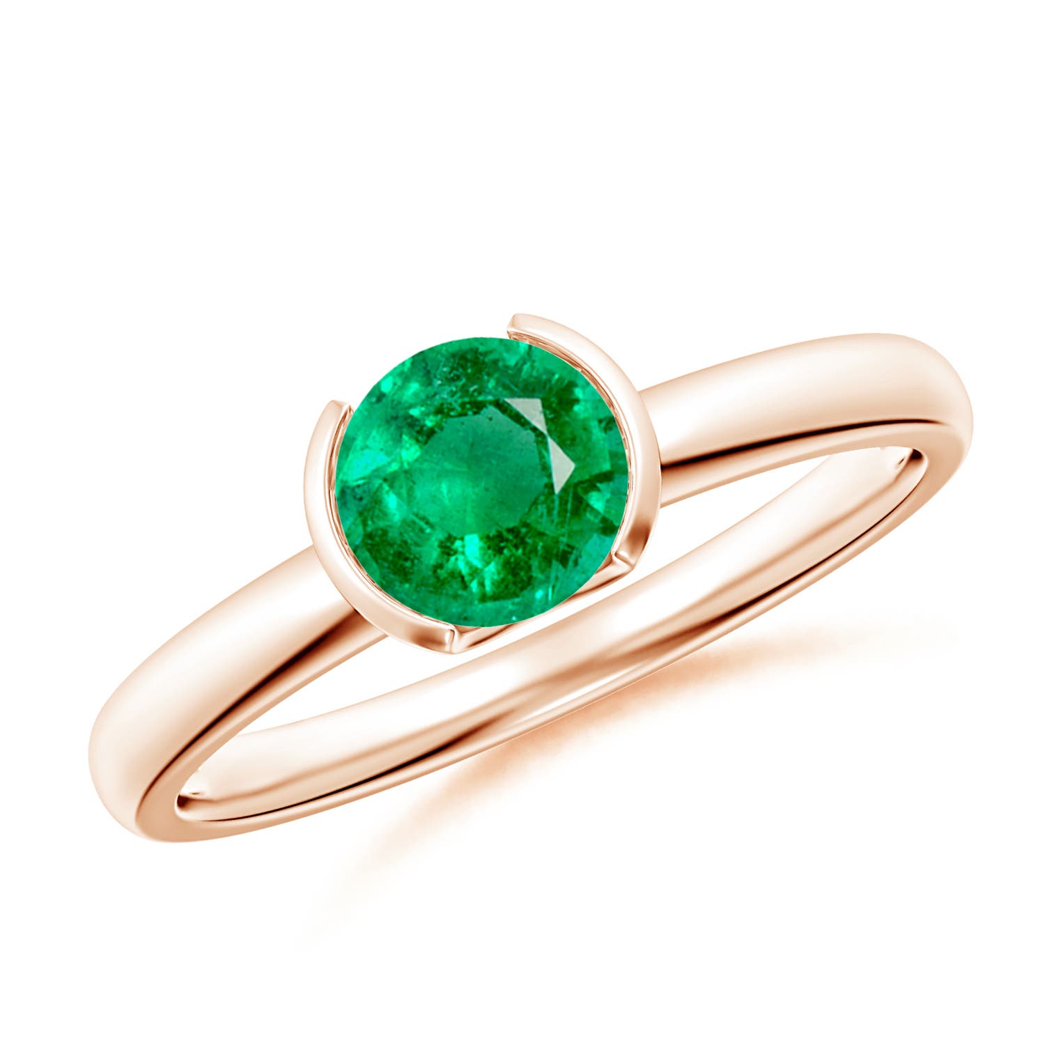 AAA - Emerald / 0.75 CT / 14 KT Rose Gold