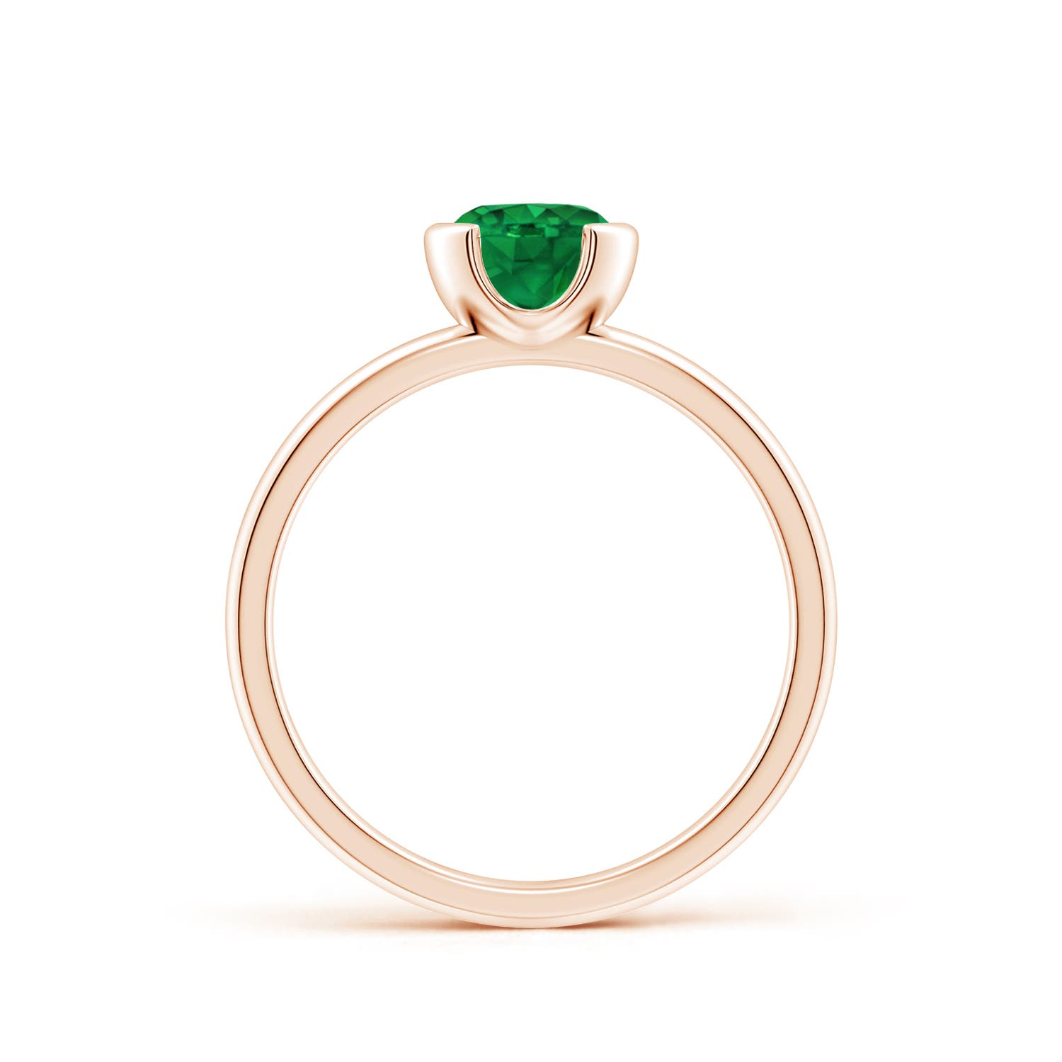 AAA - Emerald / 0.75 CT / 14 KT Rose Gold