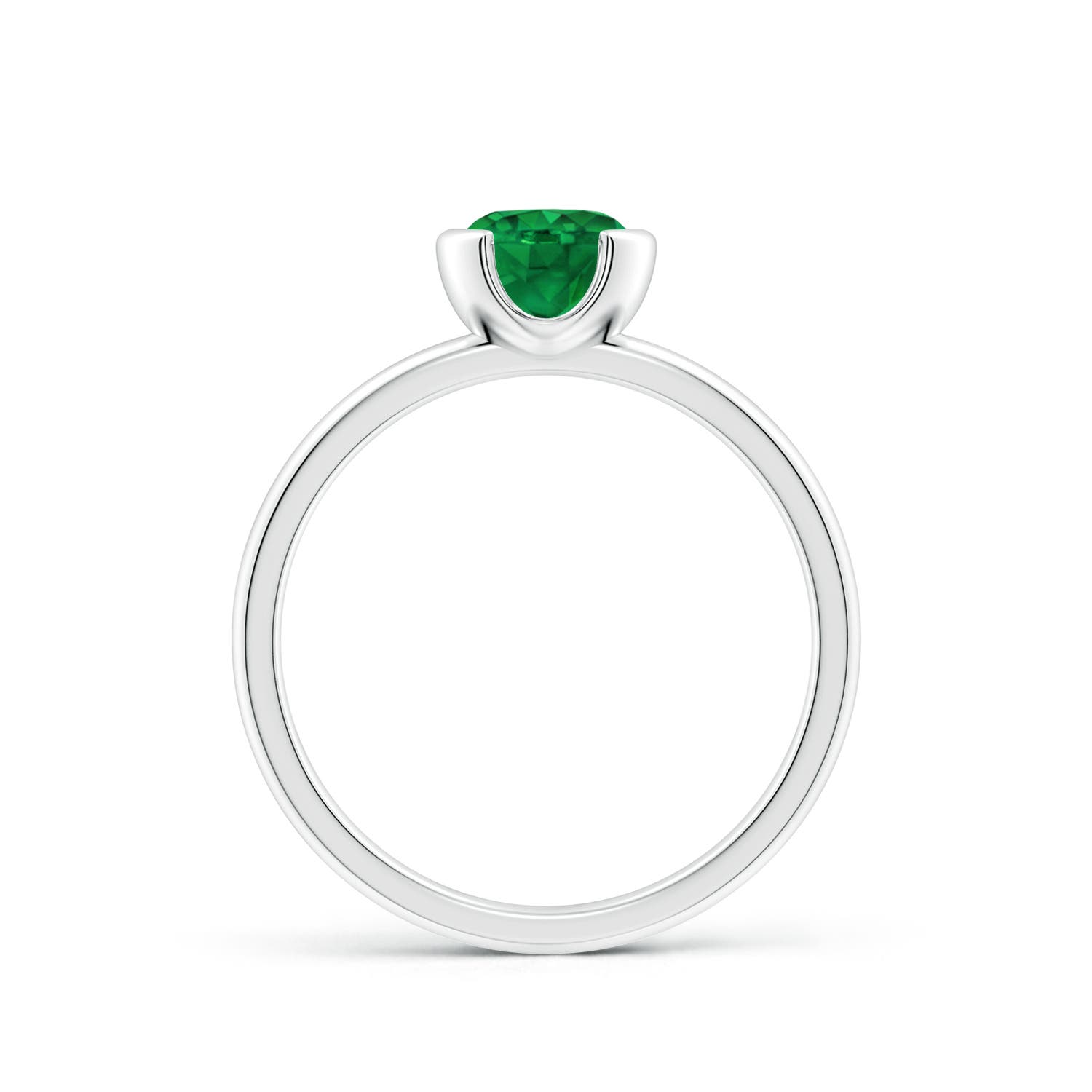 AAA - Emerald / 0.75 CT / 14 KT White Gold