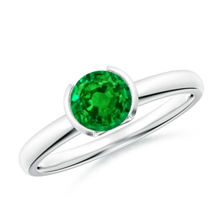 Round Lab-Grown Lab Grown Emerald