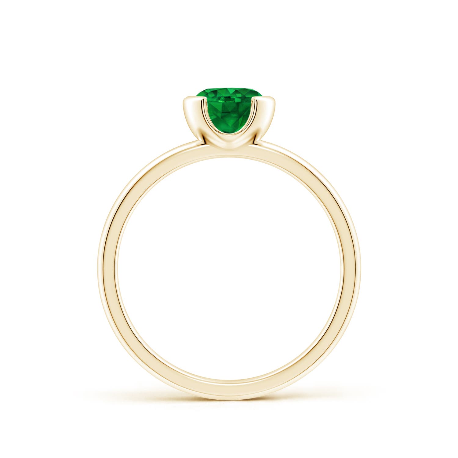 AAAA - Emerald / 0.75 CT / 14 KT Yellow Gold