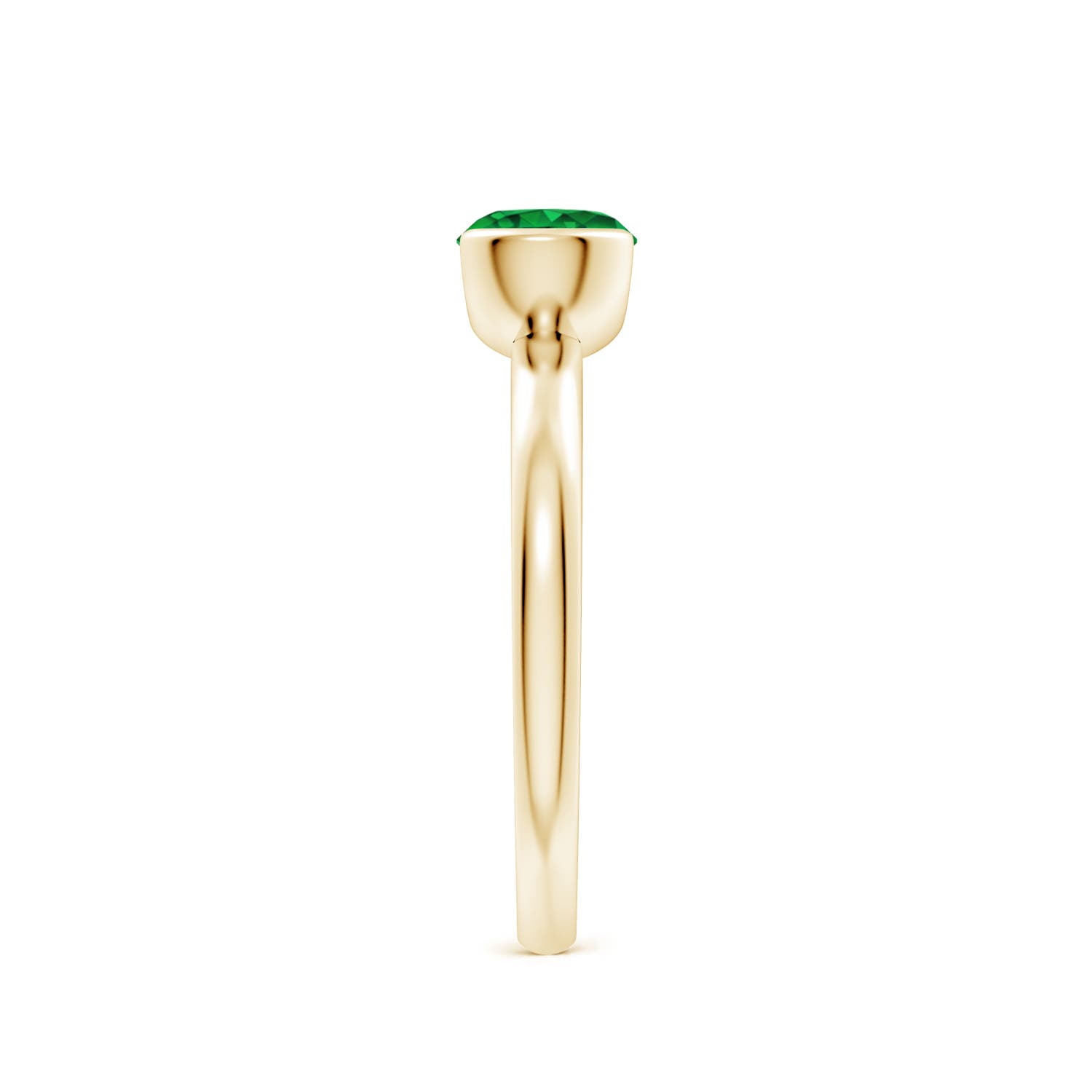 Premium - Lab-Grown Emerald / 0.75 CT / 14 KT Yellow Gold