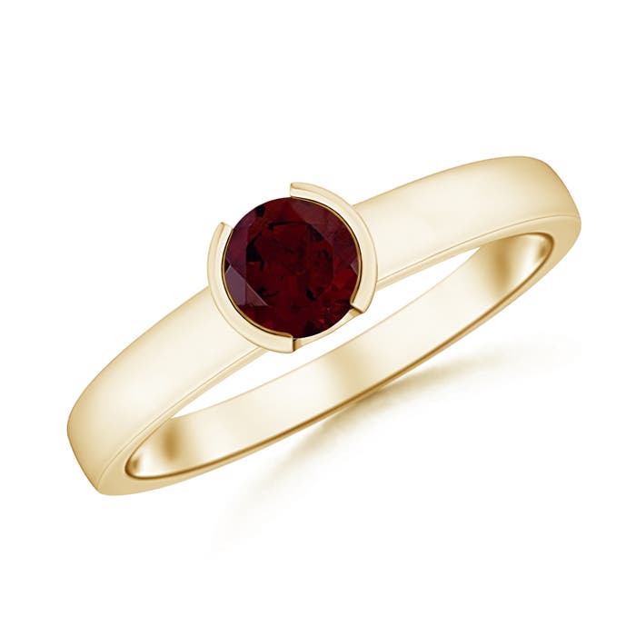 A - Garnet / 0.6 CT / 14 KT Yellow Gold