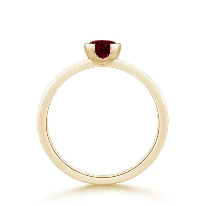 A - Garnet / 0.6 CT / 14 KT Yellow Gold