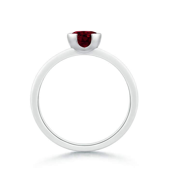 A - Garnet / 1 CT / 14 KT White Gold