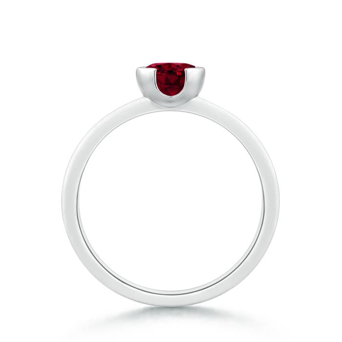 AA - Garnet / 1 CT / 14 KT White Gold