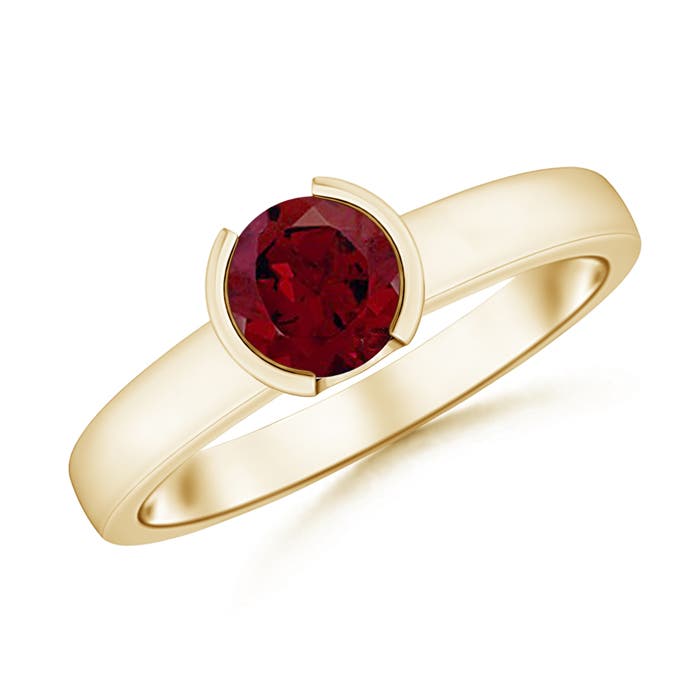 AA - Garnet / 1 CT / 14 KT Yellow Gold