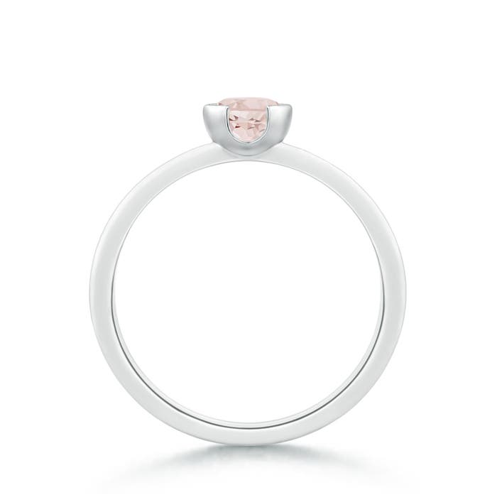 A - Morganite / 0.42 CT / 14 KT White Gold