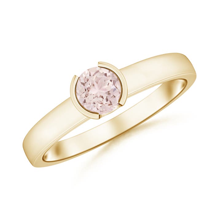 A - Morganite / 0.42 CT / 14 KT Yellow Gold