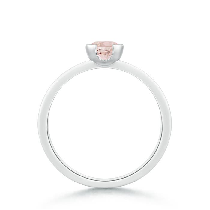 AA - Morganite / 0.42 CT / 14 KT White Gold