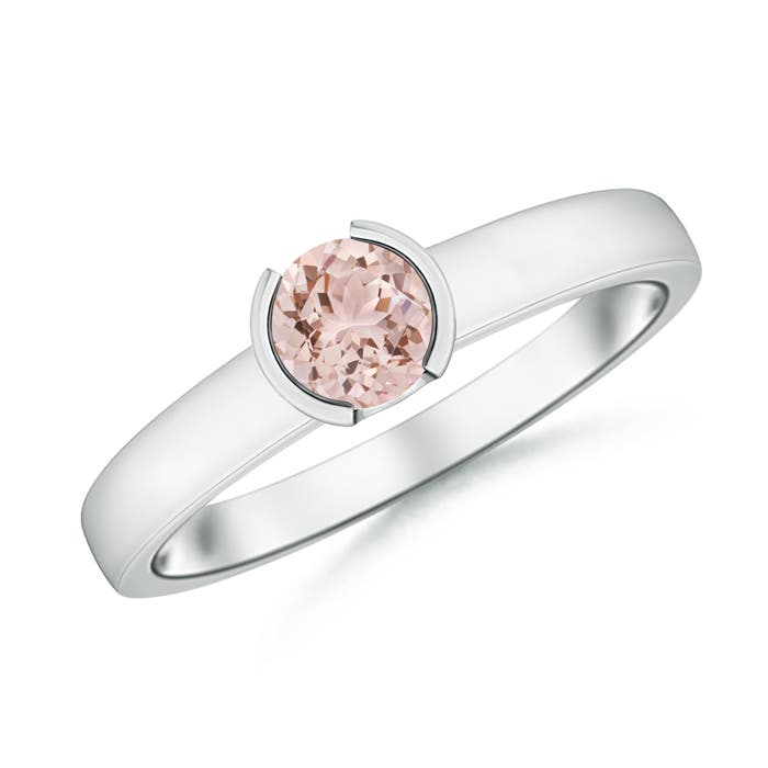 AAA - Morganite / 0.42 CT / 14 KT White Gold