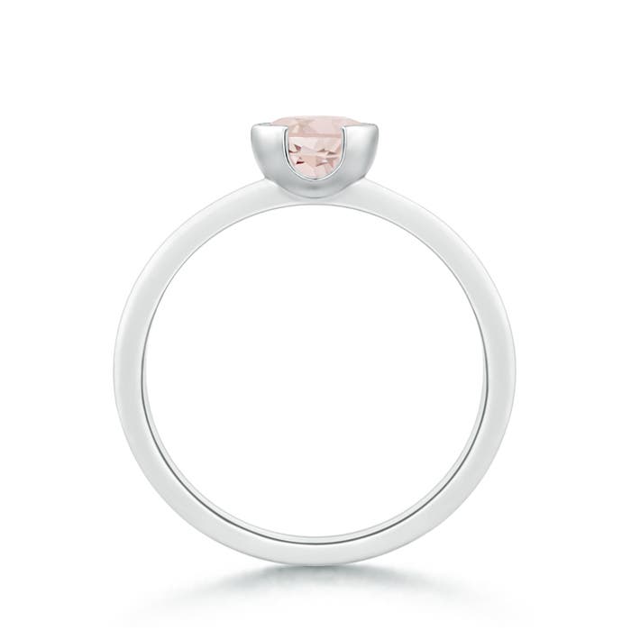 A - Morganite / 0.7 CT / 14 KT White Gold