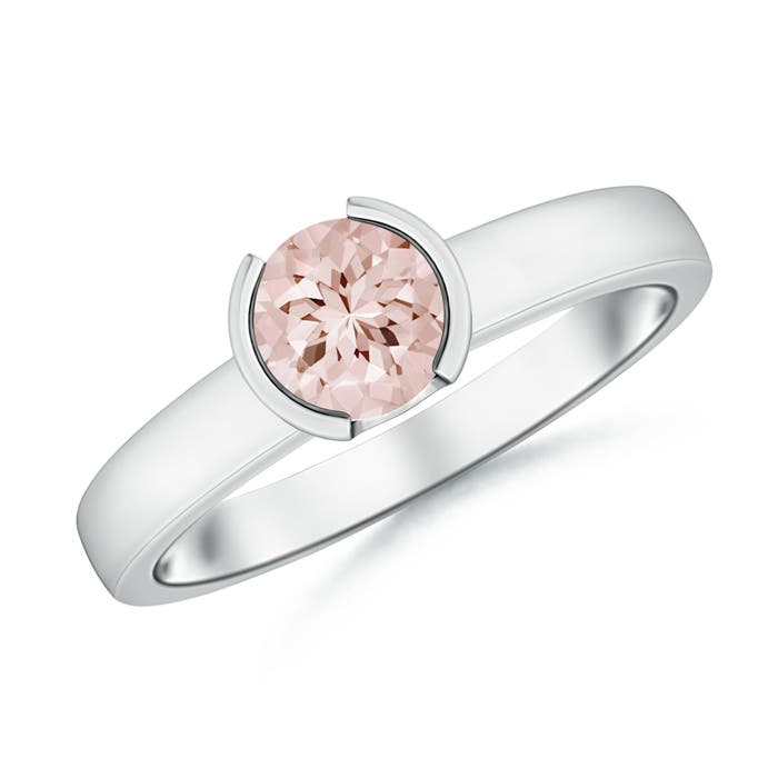 AA - Morganite / 0.7 CT / 14 KT White Gold