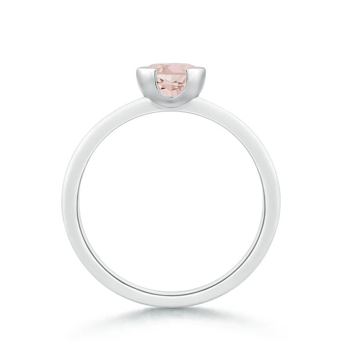 AA - Morganite / 0.7 CT / 14 KT White Gold