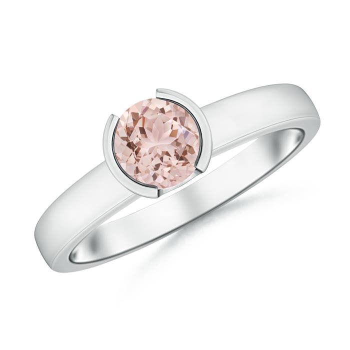 AAA - Morganite / 0.7 CT / 14 KT White Gold