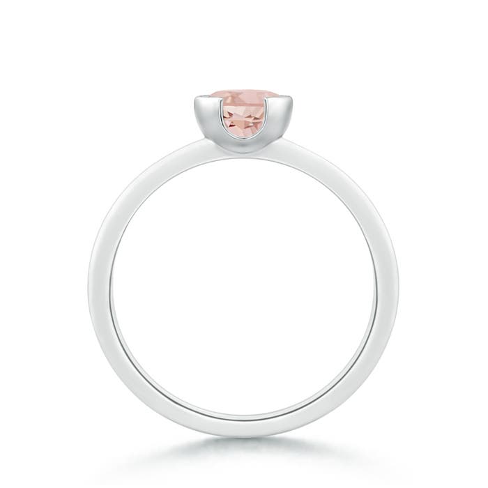 AAA - Morganite / 0.7 CT / 14 KT White Gold