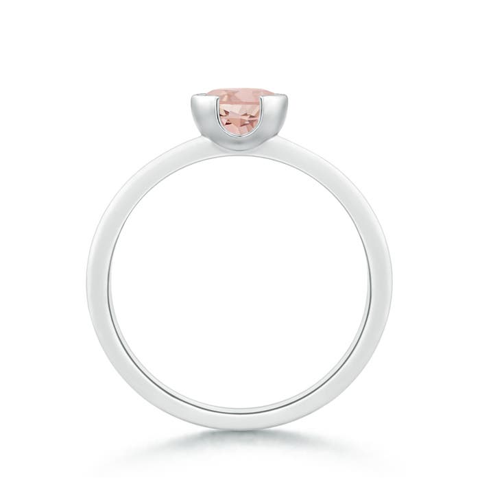 AAAA - Morganite / 0.7 CT / 14 KT White Gold