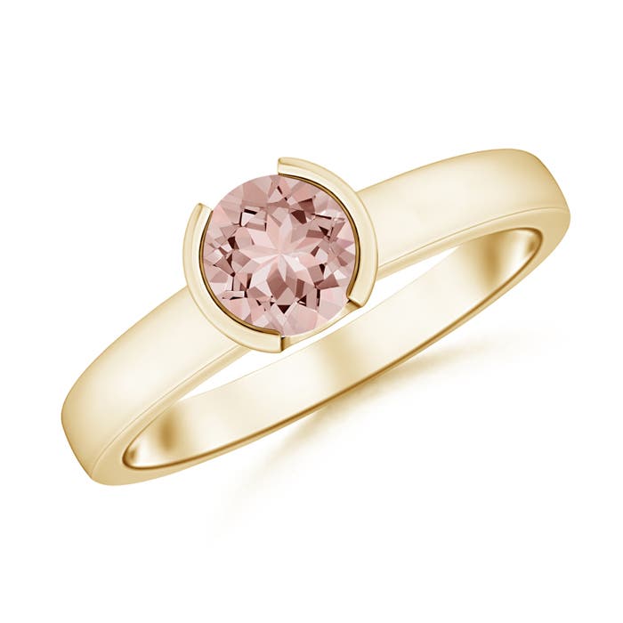 AAAA - Morganite / 0.7 CT / 14 KT Yellow Gold