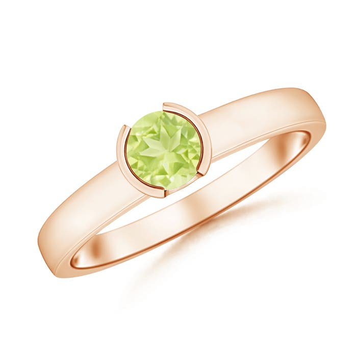 A - Peridot / 0.55 CT / 14 KT Rose Gold