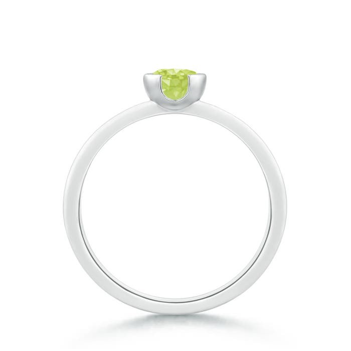 A - Peridot / 0.55 CT / 14 KT White Gold